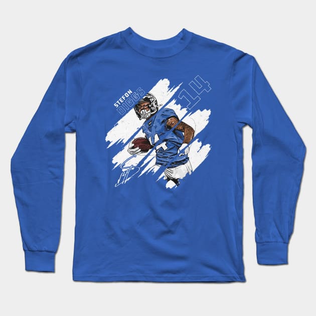 Stefon Diggs Buffalo Stripes Long Sleeve T-Shirt by MASTER_SHAOLIN